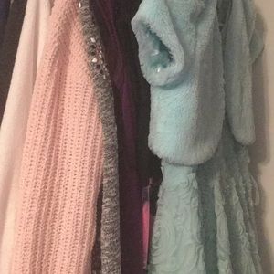 Light blue soft jacket and tank dress size 12